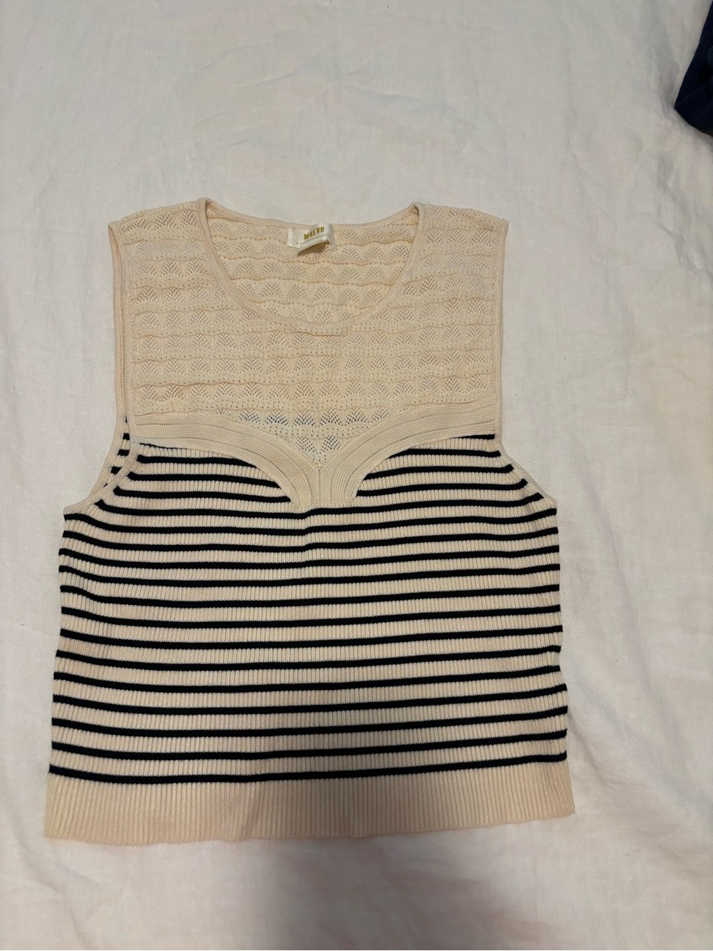 Anthropologie striped knit sleeveless top